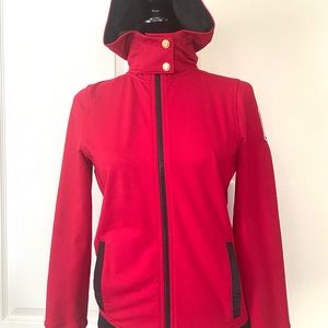 Lauren Ralph Lauren Active Women’s XS Red Hooded Full Zip Jacket Patch